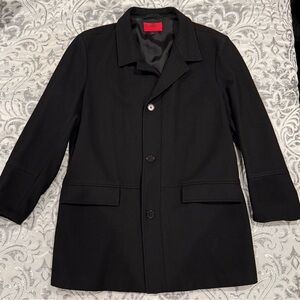 HUGO Men's Classic Black Pea Coat